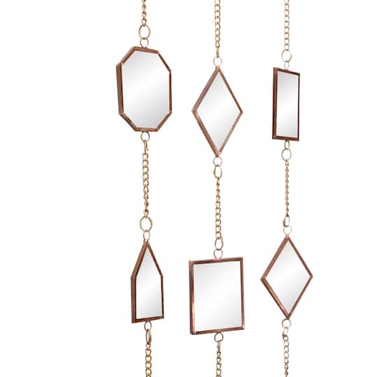 32" Brown Metal Eclectic Mirror Wind Chime